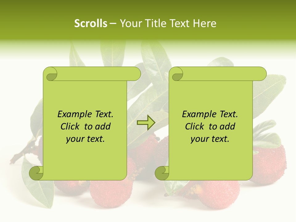 Leaf Waxberry Gourmet PowerPoint Template
