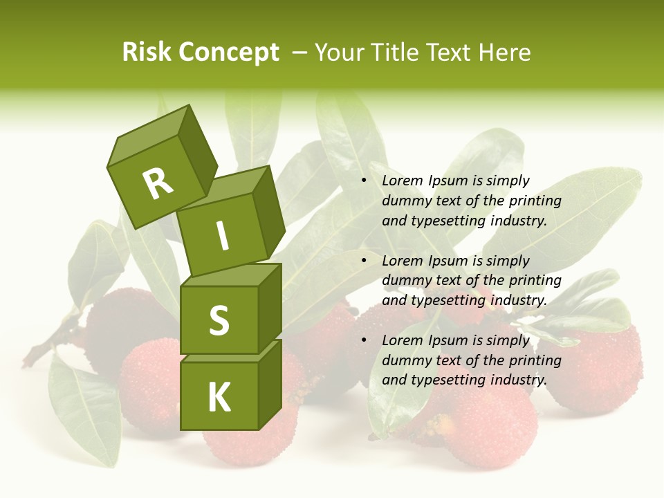 Leaf Waxberry Gourmet PowerPoint Template