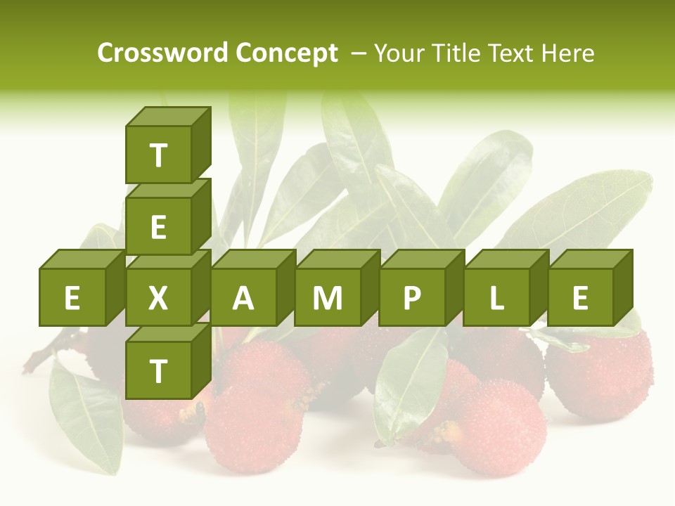 Leaf Waxberry Gourmet PowerPoint Template
