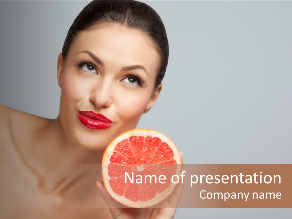 Yummy Lips Eat PowerPoint Template