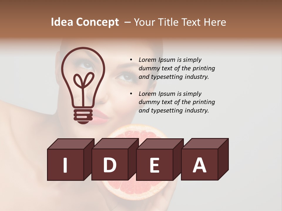 Yummy Lips Eat PowerPoint Template