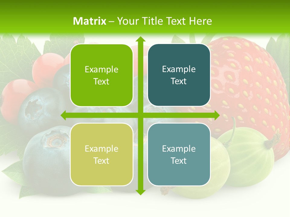 White Seeds Blue PowerPoint Template