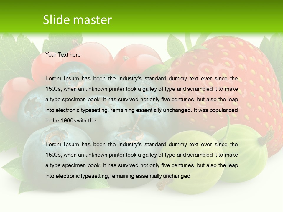 White Seeds Blue PowerPoint Template