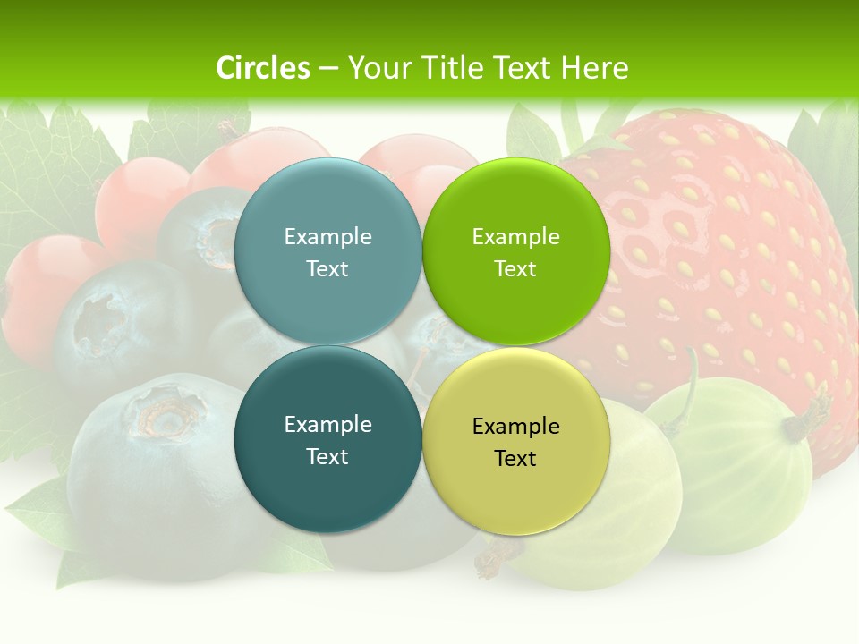 White Seeds Blue PowerPoint Template