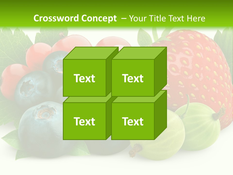 White Seeds Blue PowerPoint Template