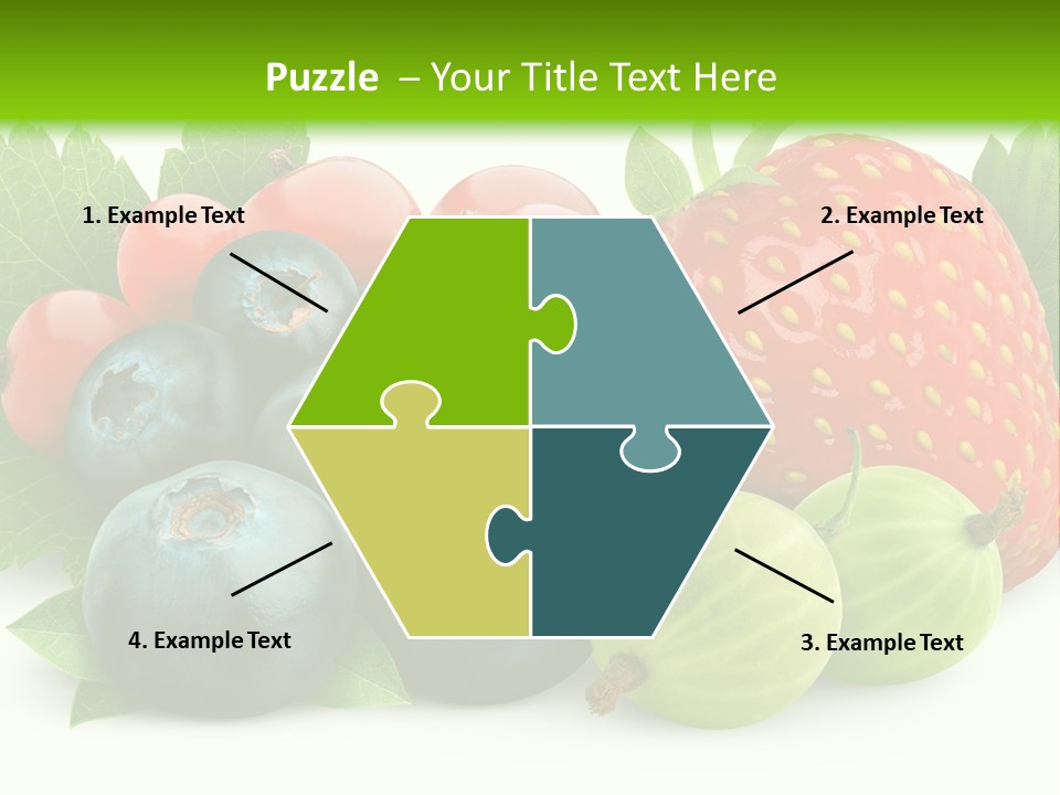 White Seeds Blue PowerPoint Template