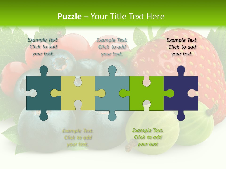 White Seeds Blue PowerPoint Template