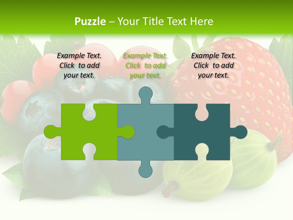 White Seeds Blue PowerPoint Template