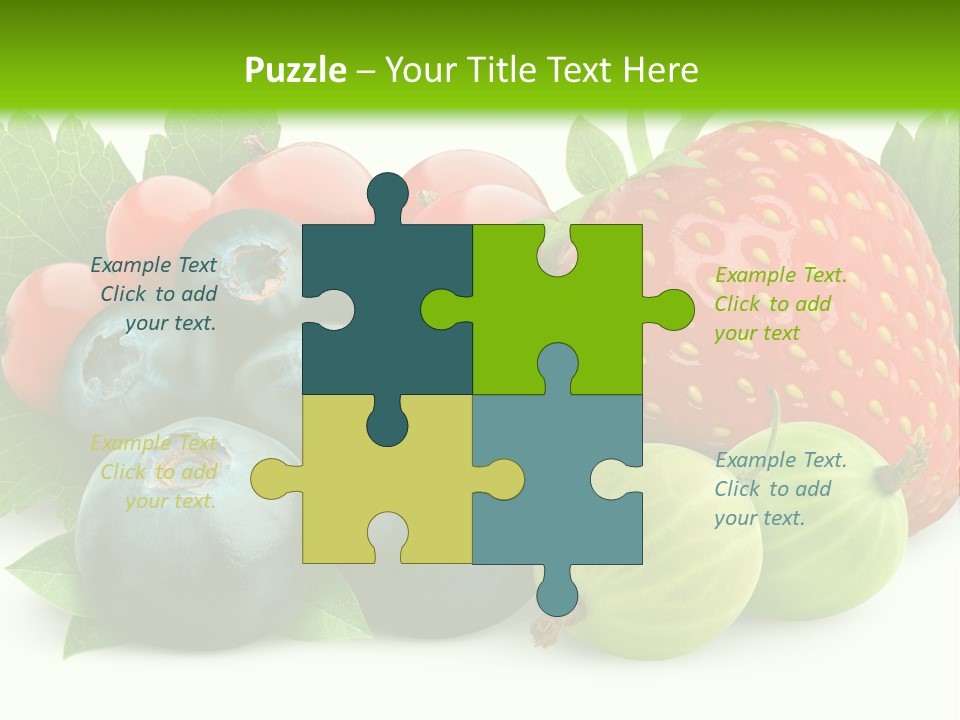 White Seeds Blue PowerPoint Template