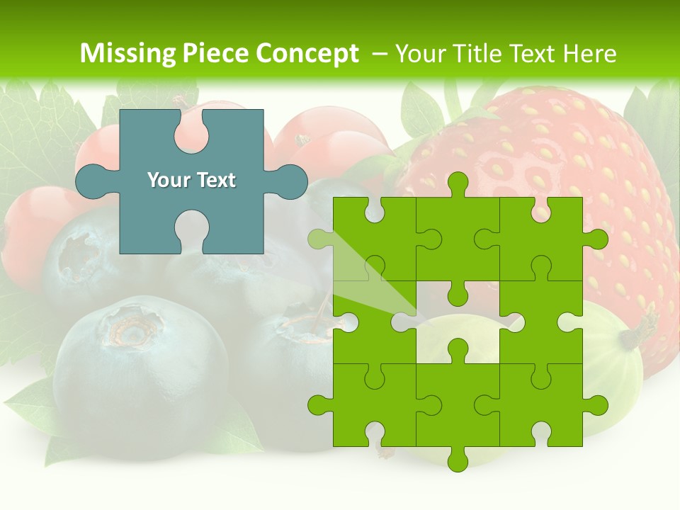 White Seeds Blue PowerPoint Template