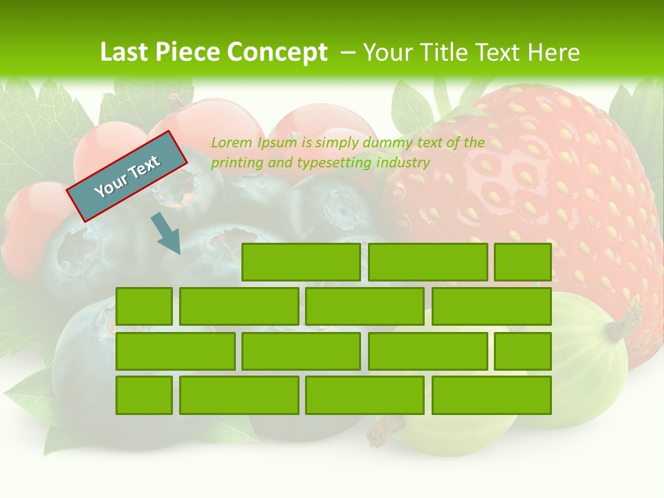 White Seeds Blue PowerPoint Template