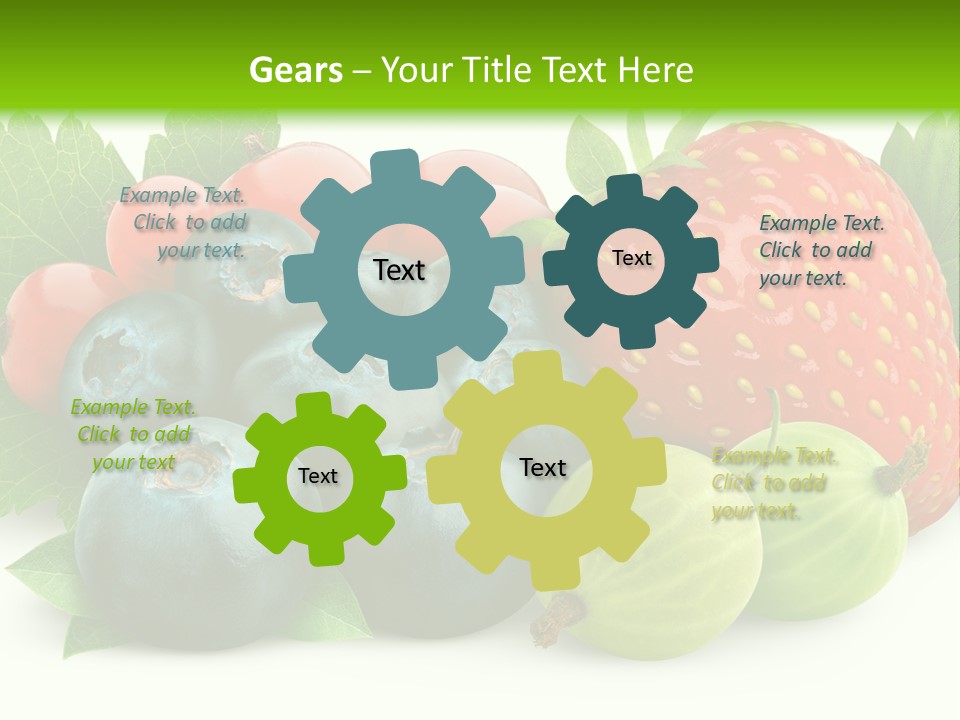 White Seeds Blue PowerPoint Template