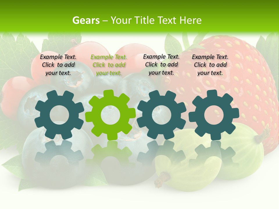 White Seeds Blue PowerPoint Template