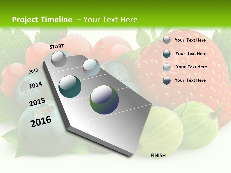 White Seeds Blue PowerPoint Template