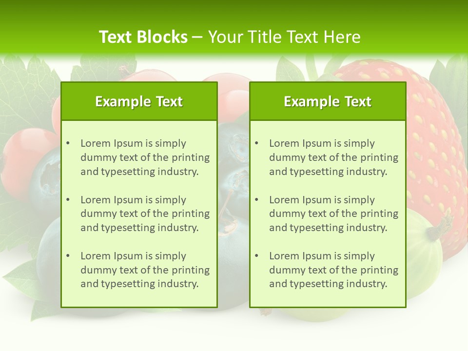 White Seeds Blue PowerPoint Template