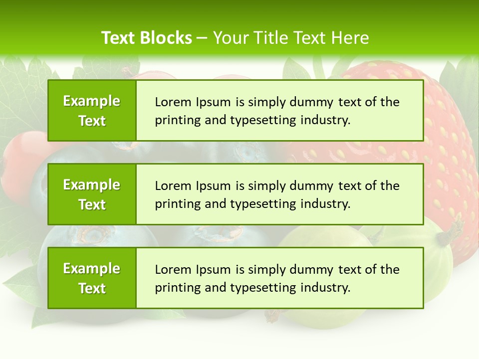 White Seeds Blue PowerPoint Template