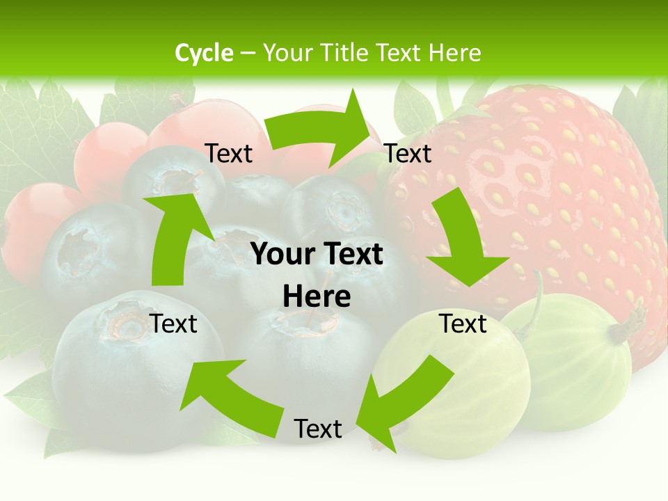 White Seeds Blue PowerPoint Template