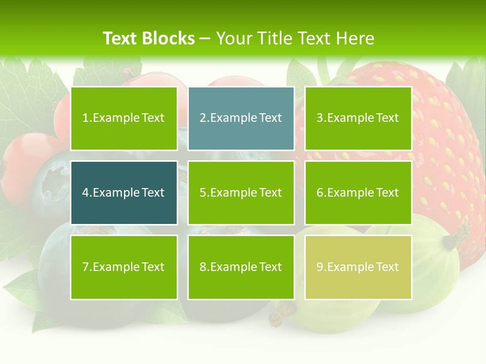 White Seeds Blue PowerPoint Template