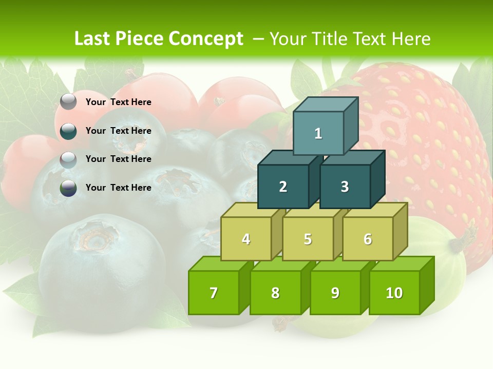 White Seeds Blue PowerPoint Template