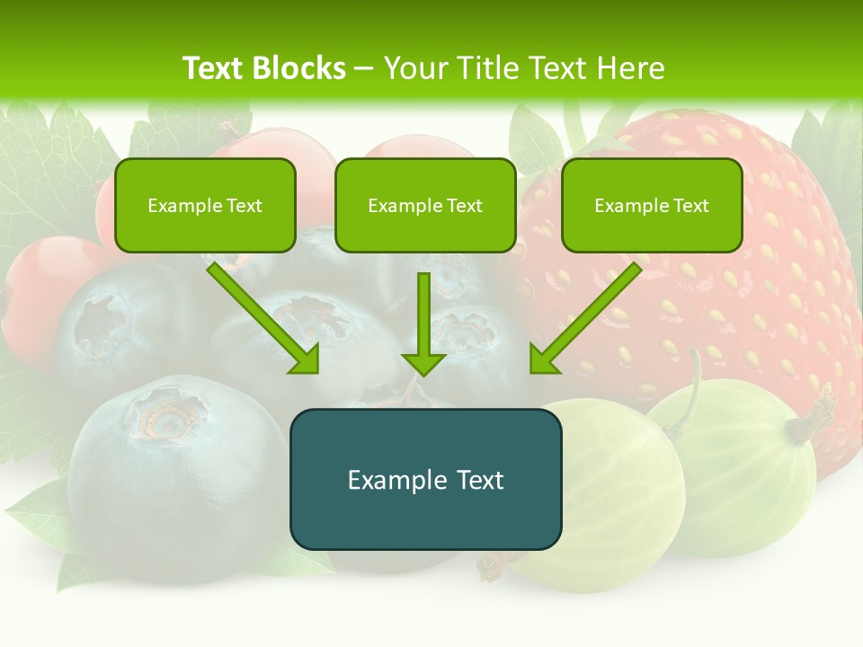 White Seeds Blue PowerPoint Template