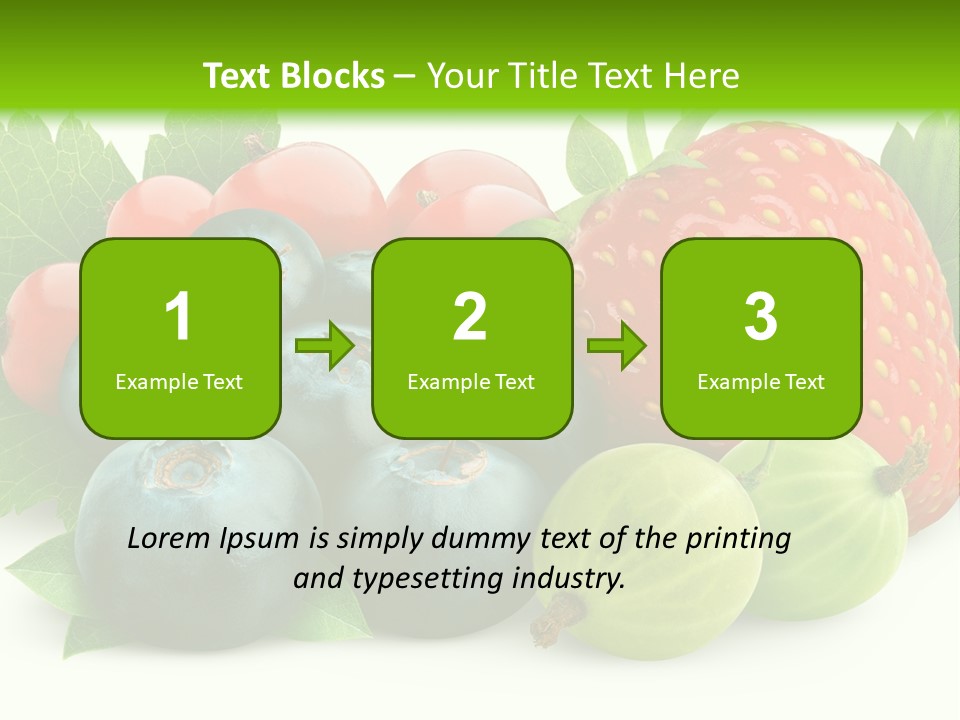 White Seeds Blue PowerPoint Template