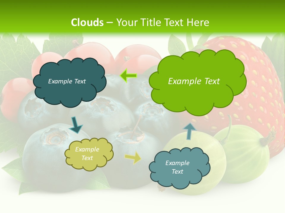 White Seeds Blue PowerPoint Template