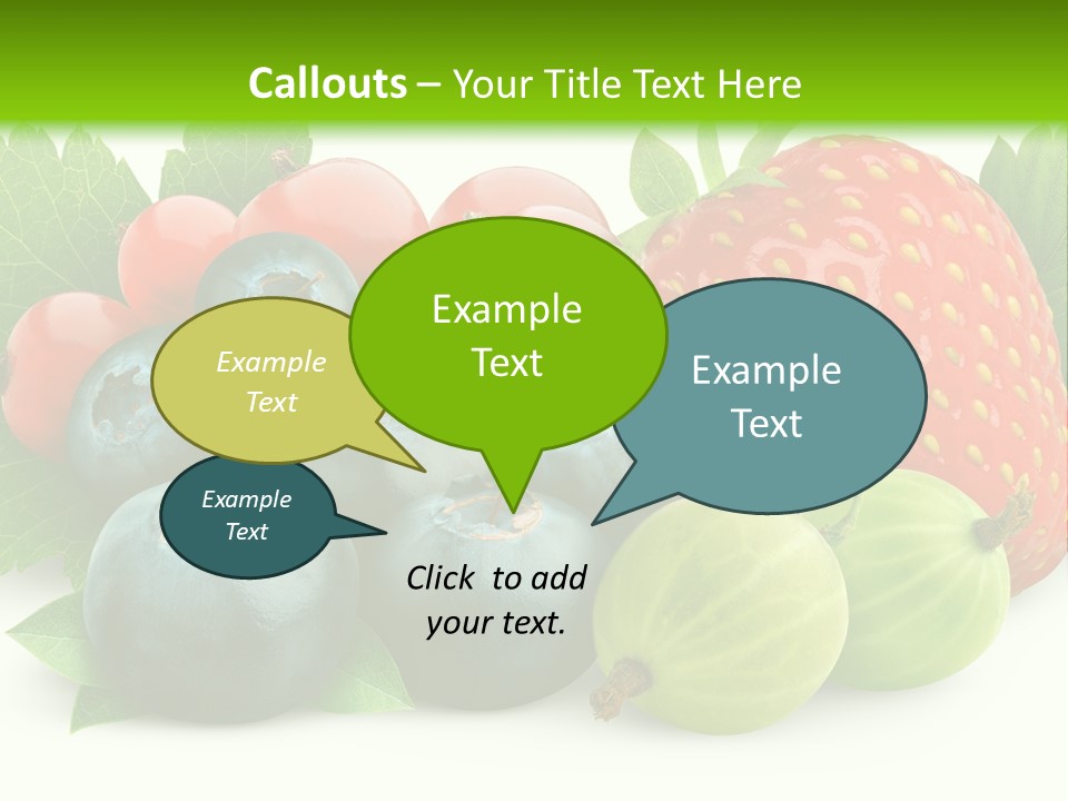 White Seeds Blue PowerPoint Template