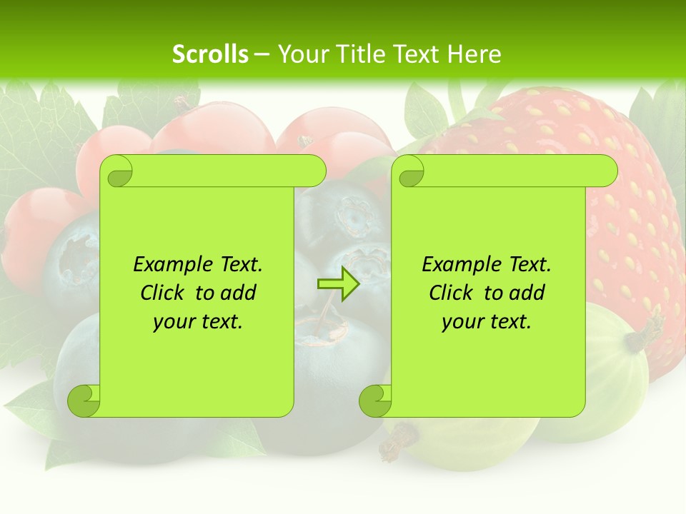 White Seeds Blue PowerPoint Template