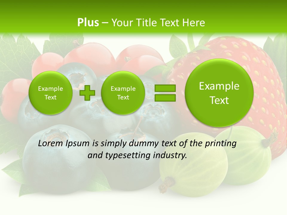 White Seeds Blue PowerPoint Template