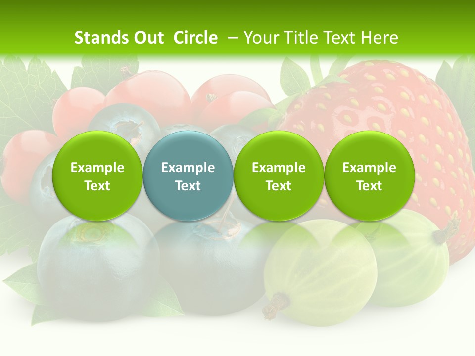 White Seeds Blue PowerPoint Template