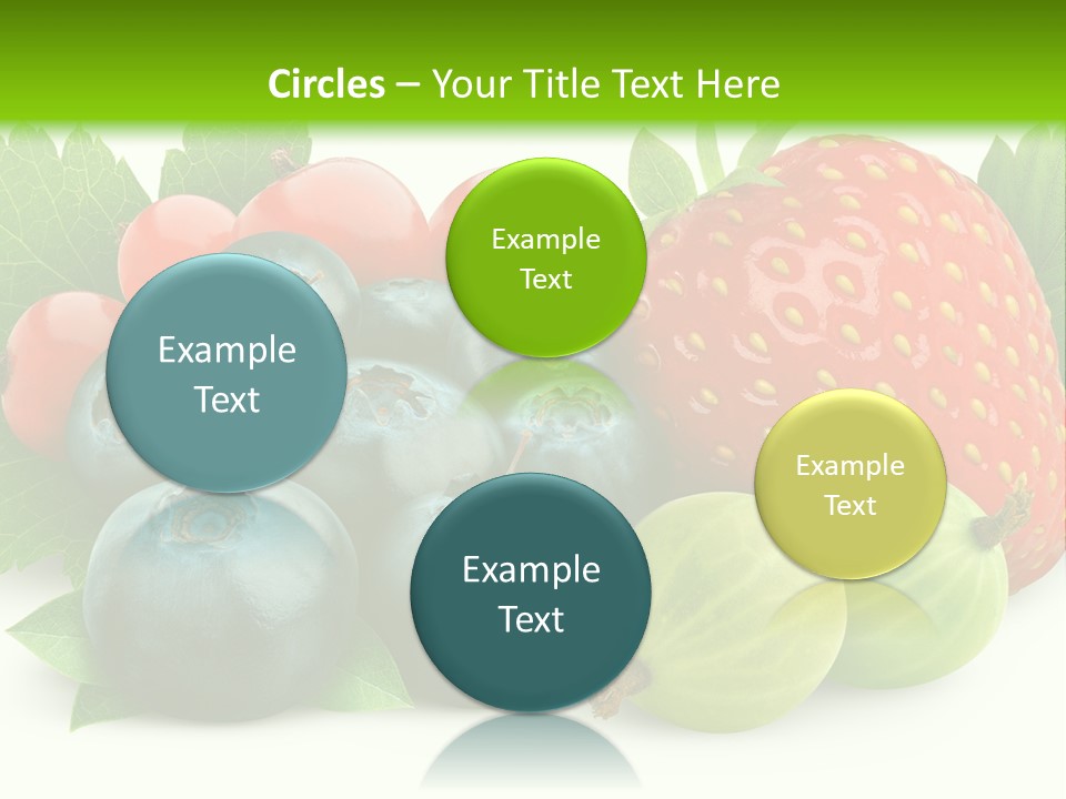 White Seeds Blue PowerPoint Template