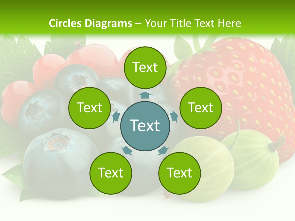 White Seeds Blue PowerPoint Template