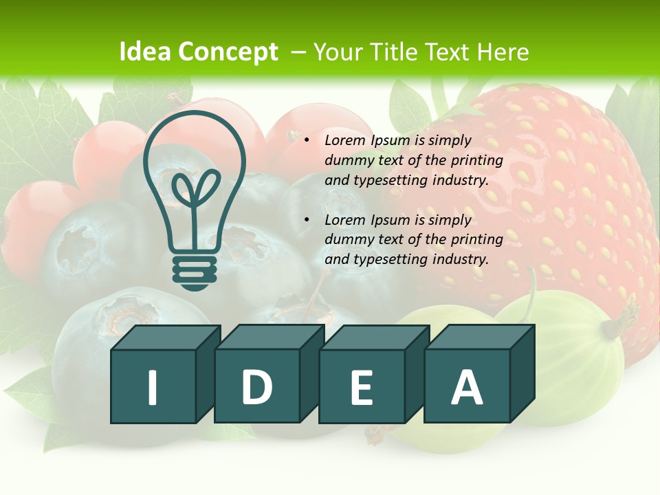 White Seeds Blue PowerPoint Template