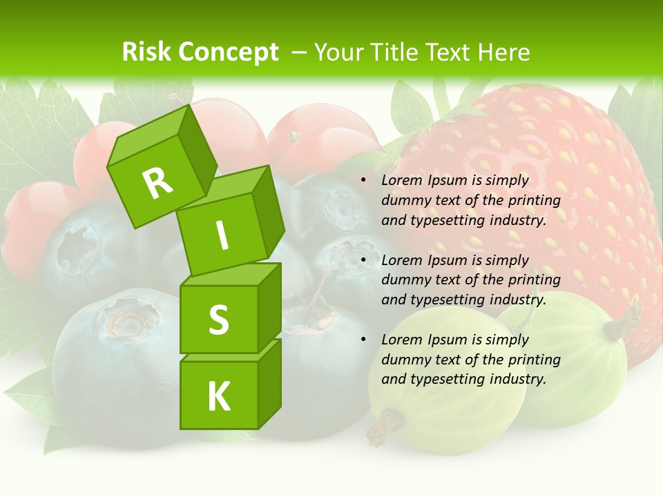 White Seeds Blue PowerPoint Template