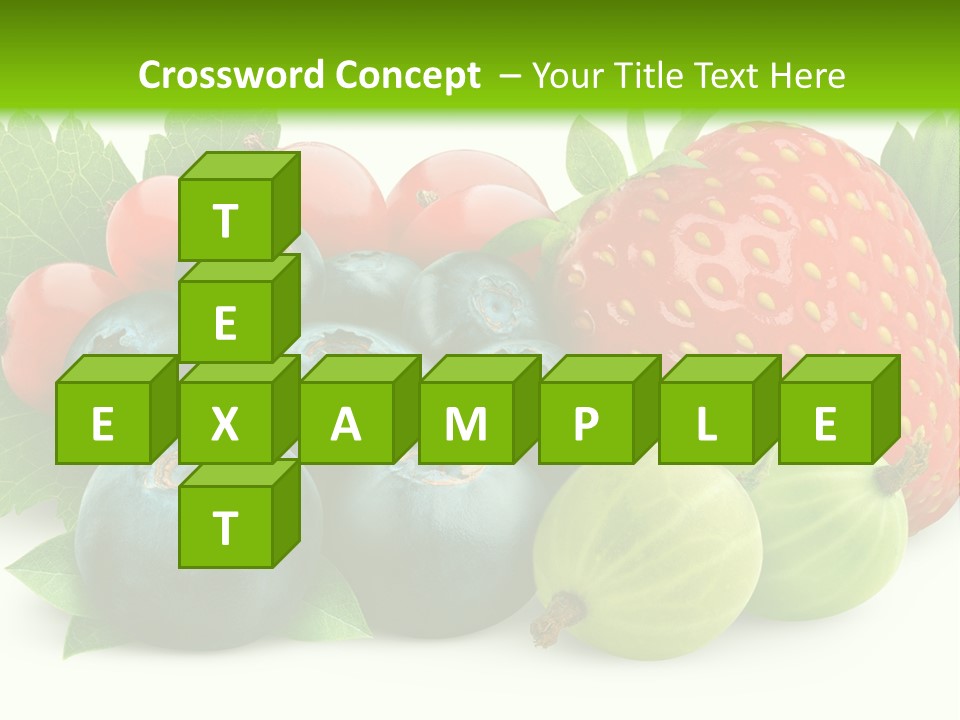 White Seeds Blue PowerPoint Template