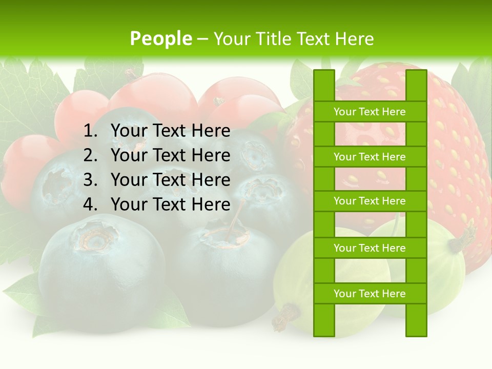 White Seeds Blue PowerPoint Template