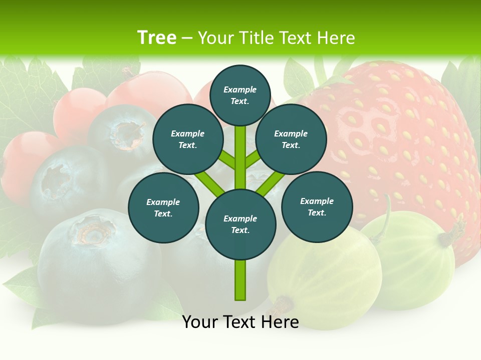 White Seeds Blue PowerPoint Template