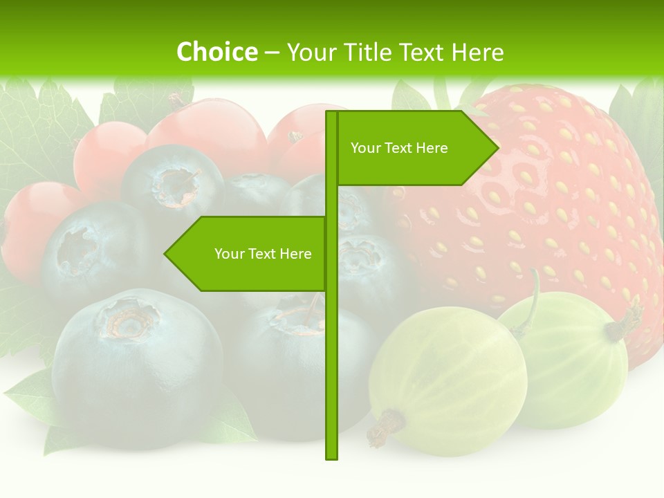 White Seeds Blue PowerPoint Template