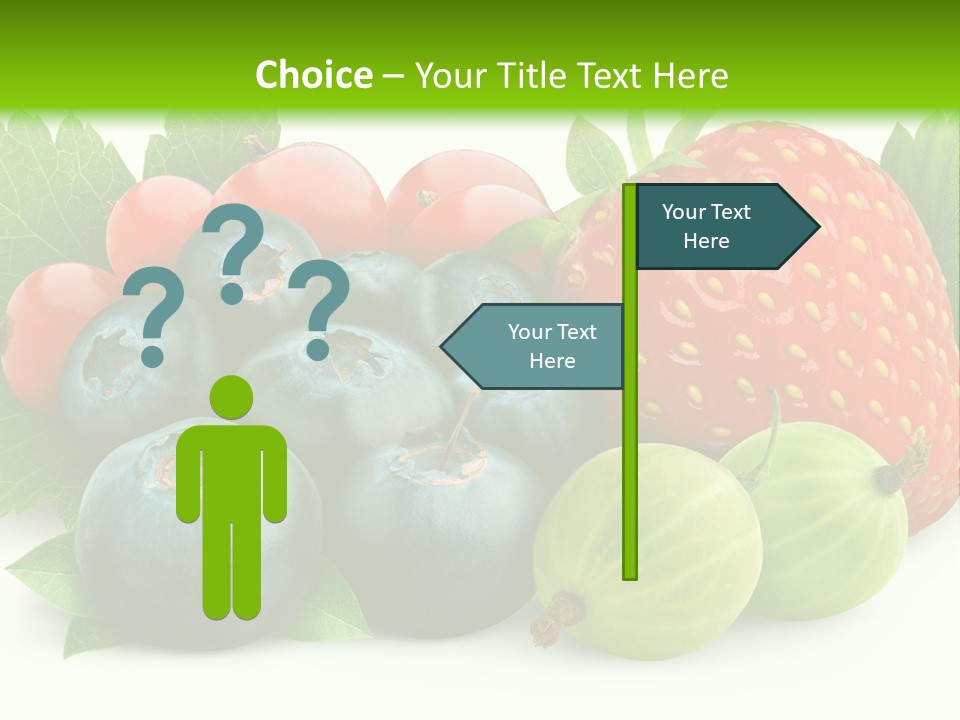 White Seeds Blue PowerPoint Template