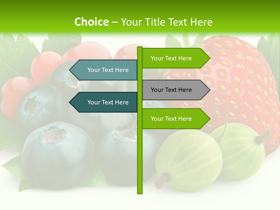 White Seeds Blue PowerPoint Template