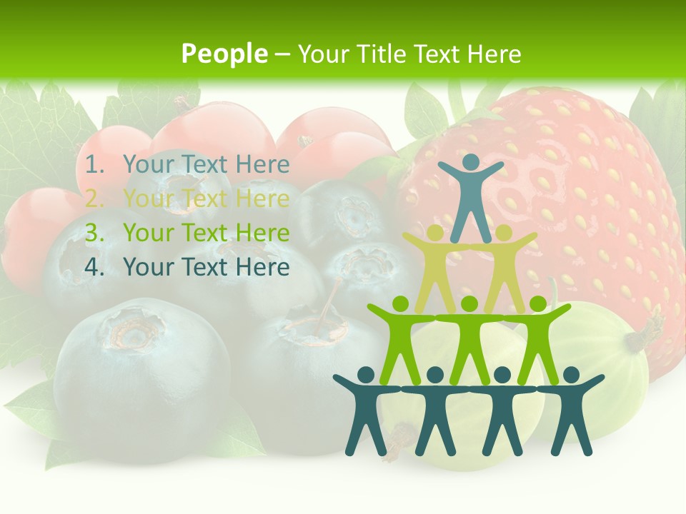 White Seeds Blue PowerPoint Template