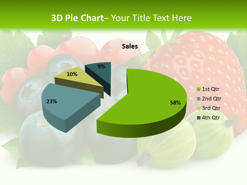 White Seeds Blue PowerPoint Template