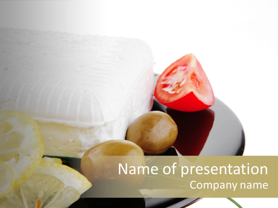 Commercial Delicious Plate PowerPoint Template