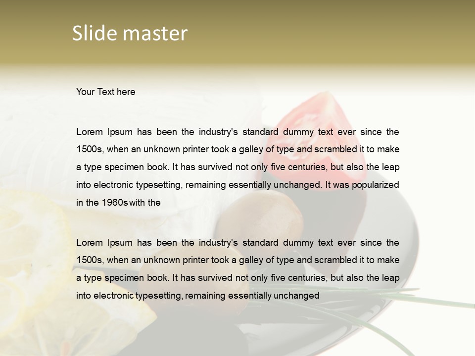 Commercial Delicious Plate PowerPoint Template