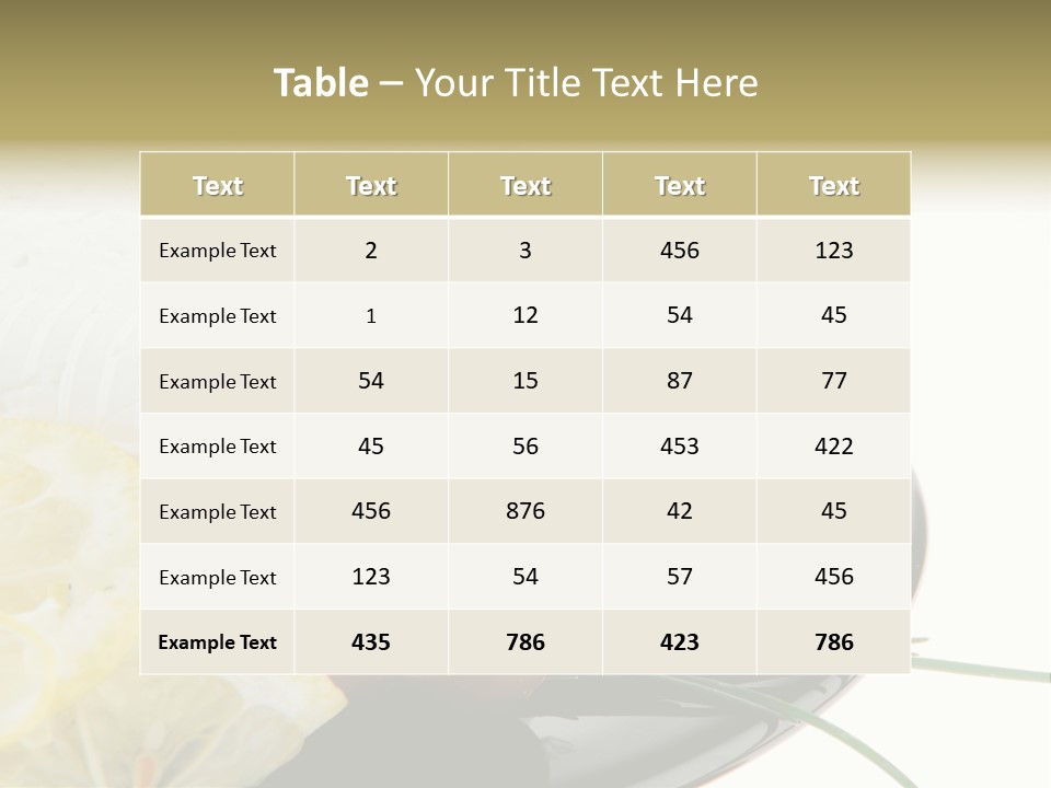 Commercial Delicious Plate PowerPoint Template