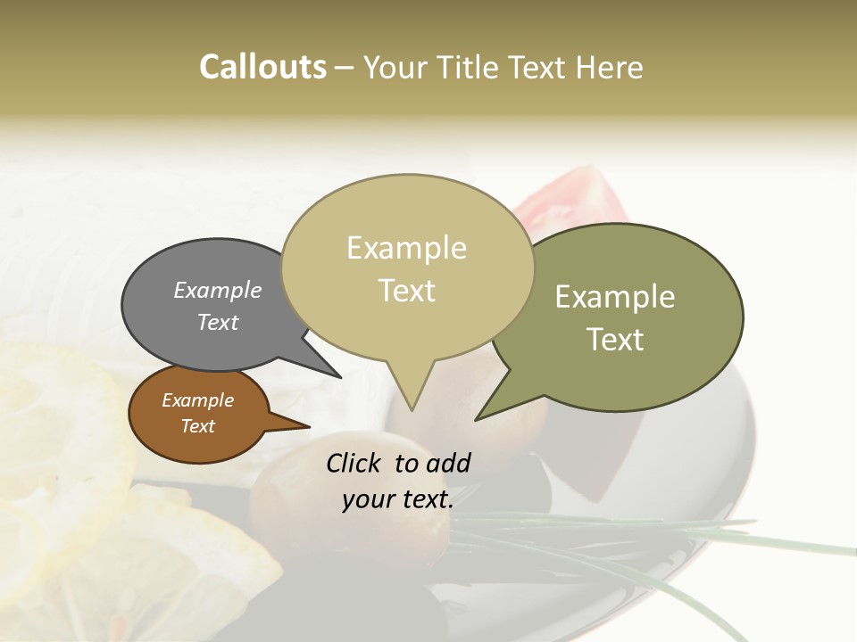 Commercial Delicious Plate PowerPoint Template