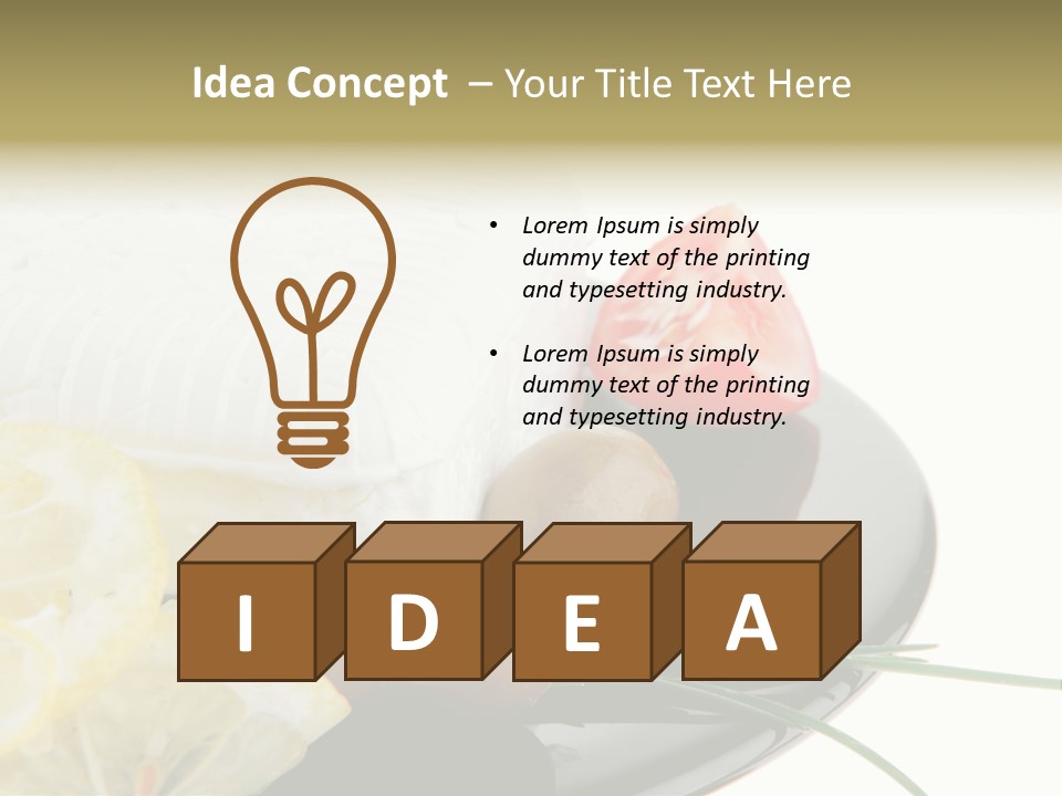 Commercial Delicious Plate PowerPoint Template