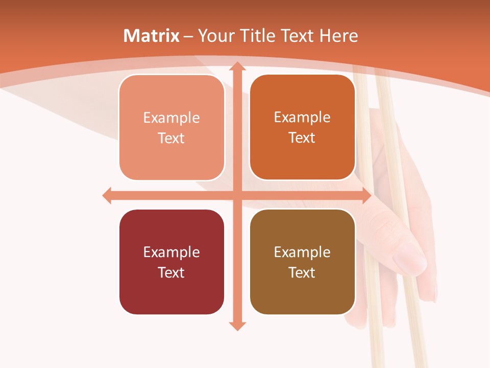 Wood Oriental Flatware PowerPoint Template