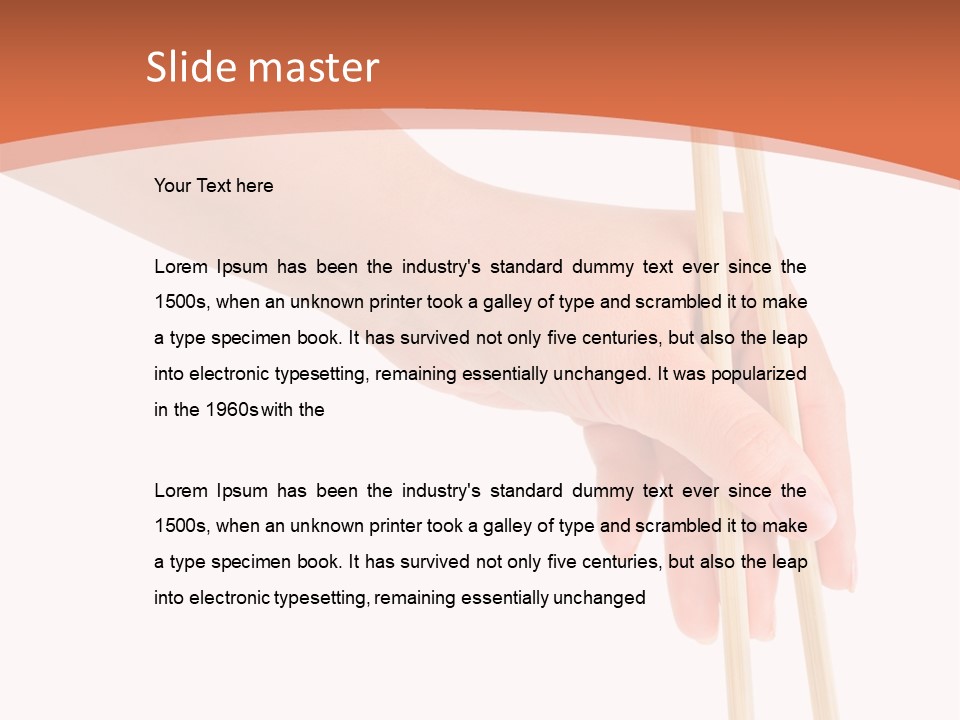 Wood Oriental Flatware PowerPoint Template