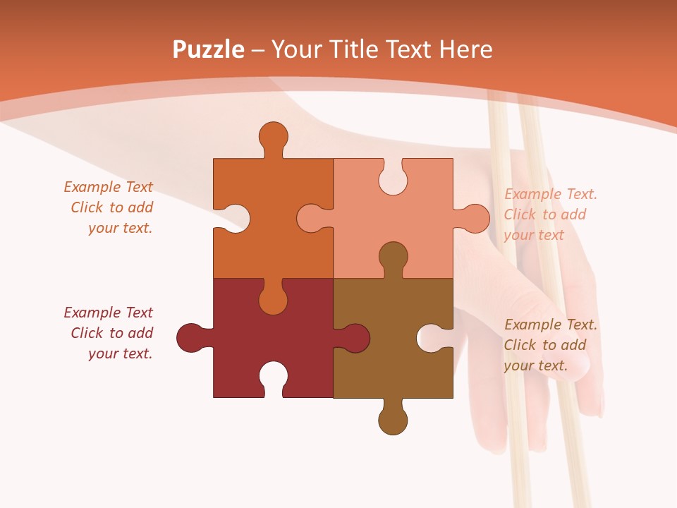 Wood Oriental Flatware PowerPoint Template